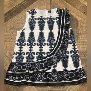 SHEIN White and Gray Top